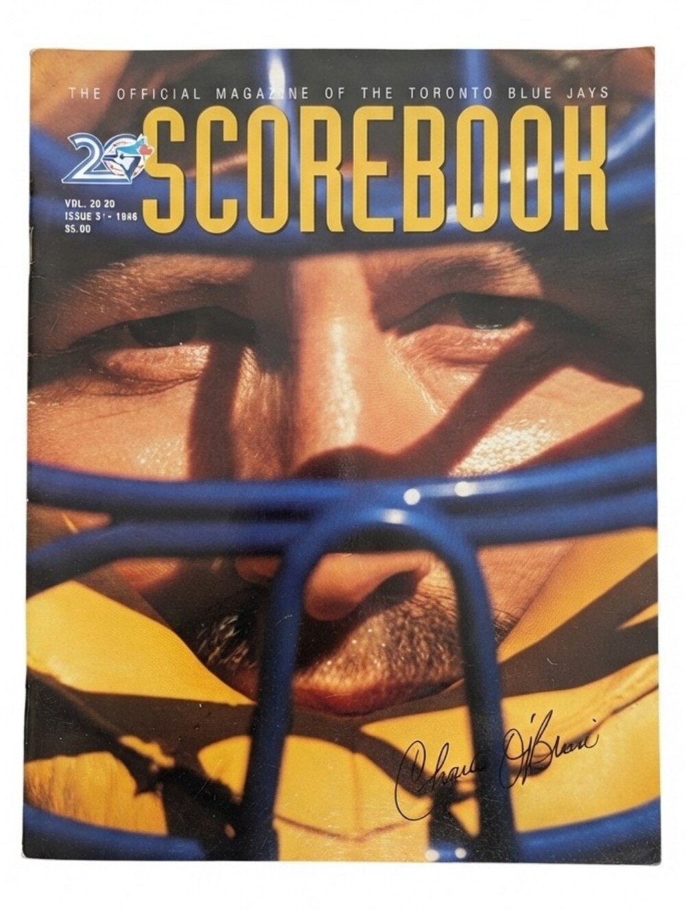​1996 Toronto Blue Jays Official Scorebook - Charlie O'Brien Cover & Hand-Scored